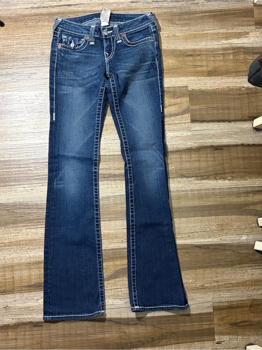 True Religion Women's Dark Blue Bootcut Jeans Size 26